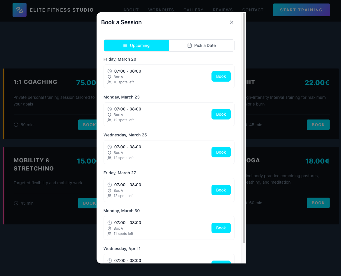Seamless Booking Integration